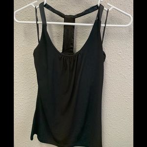 Express black sequin racer back, size Small